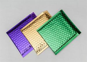 China Colored Metallic Shipping Envelopes Decorative Bubble Mailers Shock Resistance on sale