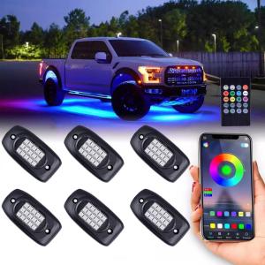 Wholesale IP68 Waterproof RGB Multicolor Rock Lights Wireless Bluetooth Control from china suppliers