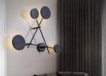Diameter 107cm Height 85cm Led Black Iron Acrylic Modern Wall Sconces