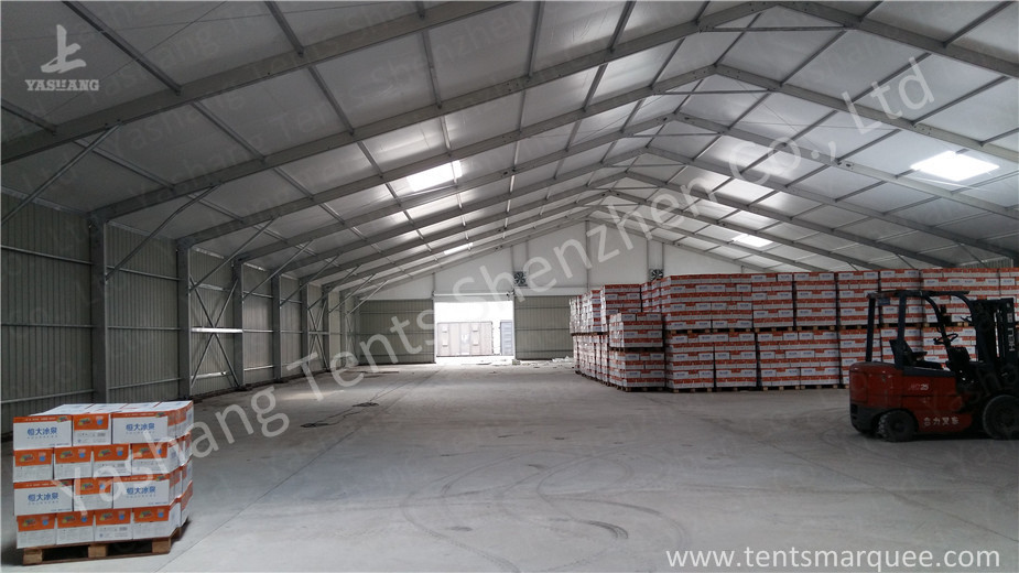Durable Custom Big Industrial Storage Tents With Corrugated Sheet Wall