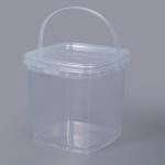 Customrized Logo 280ml 500ml 1L 2L Clear Thicken Square Plastic Buckets With