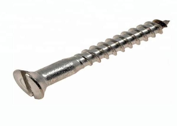 4mm 316L Stainless Steel Plain Finish Polish Slotted Countersunk CSK Head Wood