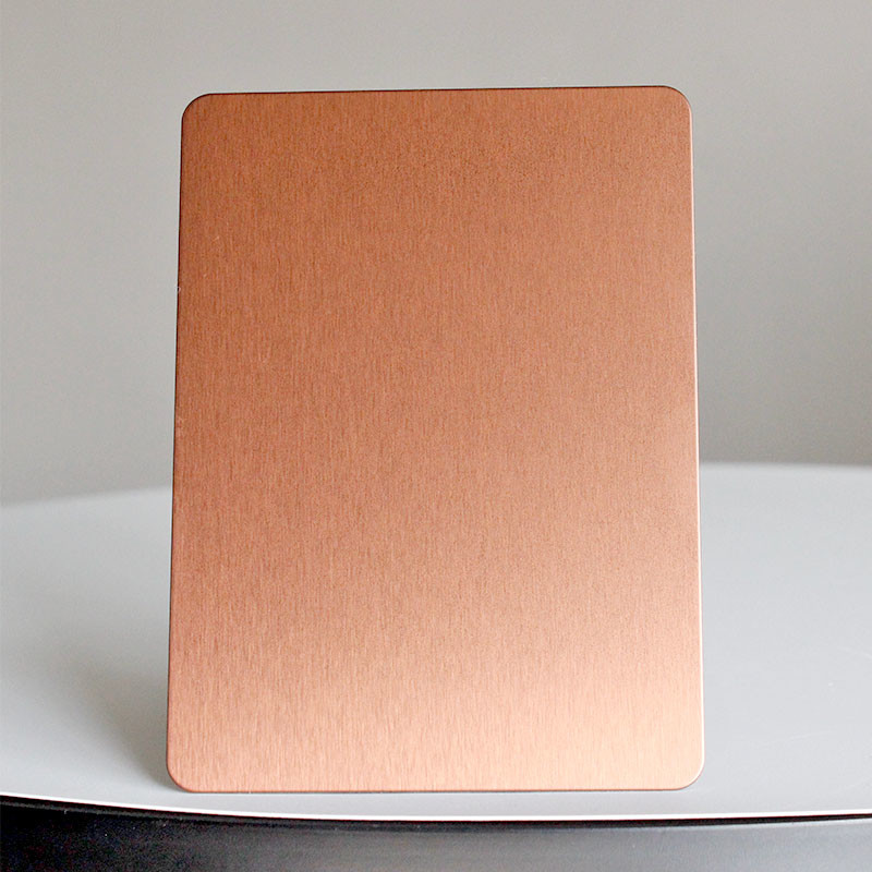 Elevate Architectural Exteriors Brushed Stainless Steel Sheet Gold Plated For Wall Cladding BIS