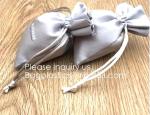 Custom Gold Pink Satin Hair Extension Packaging Bag,Soft And Shinny White Silk