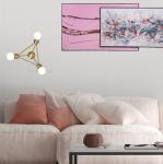 Personality Bedroom sitting room corridor Lina 03-Light Diamond Wall Sconce(WH