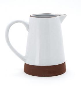 China White Ceramic Water Pitcher With Lid Custom Coffee Water Milk Pitcher Multicolored Manufacturing Jugs on sale