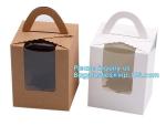 economy Cupcake Box White Window Cake Box customized Wedding Cake Box,6inch in