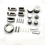 Frameless Glass Sliding Barn Shower Door Hardware Kit for Home Hotel Office Vila