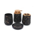 Cute Marble Ceramic Bathroom Set Soap Dispenser Sustainable For Home Hotel