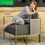 Stainless Steel Sectional Sofa and Chair Set for Modern Garden Furniture in