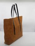 Letter Pattern Washable Kraft Paper Tote Bag Degradable Environmental With Logo