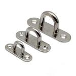 Deck Yacth Hanging Accessories Stainless Steel Oblong Pad Eye Plate Staple Ring
