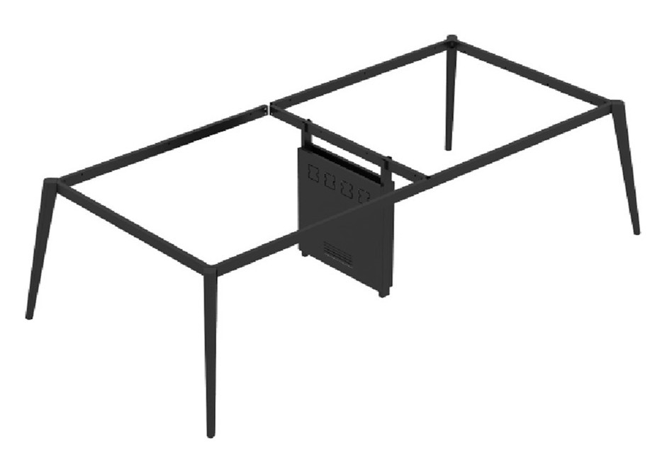 MFC Materials 4 Pax Modular Office Workstation , Office Staff Desk Customized Size