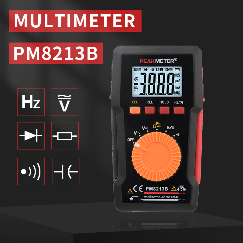 4000 Counts Handheld Digital Multimeter AC&DC Voltage measurement Diode test Meter
