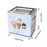 Smart Gelato Ice Cream Showcase 200W Refrigeration Equipment 44KG N.W. -16.C to