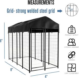 Wholesale 6'' X 10'' Extra Large Heavy Duty Dog Kennel House Outside Welded Wire Metal Mesh from china suppliers
