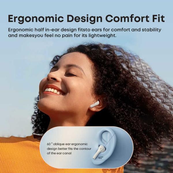 Langsdom Wireless Earbud 5.3 Stereo Bass Earphones 2024 Noise Cancelling Ear