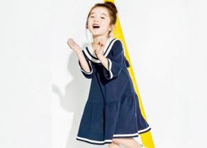 Wholesale Pretty Cotton Size 4 Kids Girls Clothes Jersey 3 4 Sleeve Girls Fall Dresses With Pocket from china suppliers