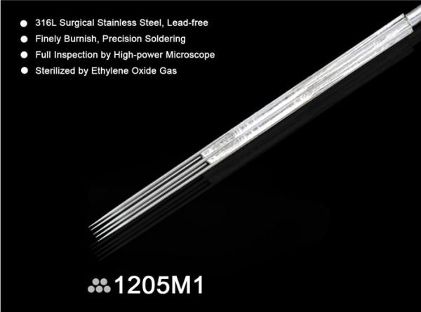 1205M1 Pre Sterilized Shaders Premium Tattoo Needles Round Shader Flat Magnums