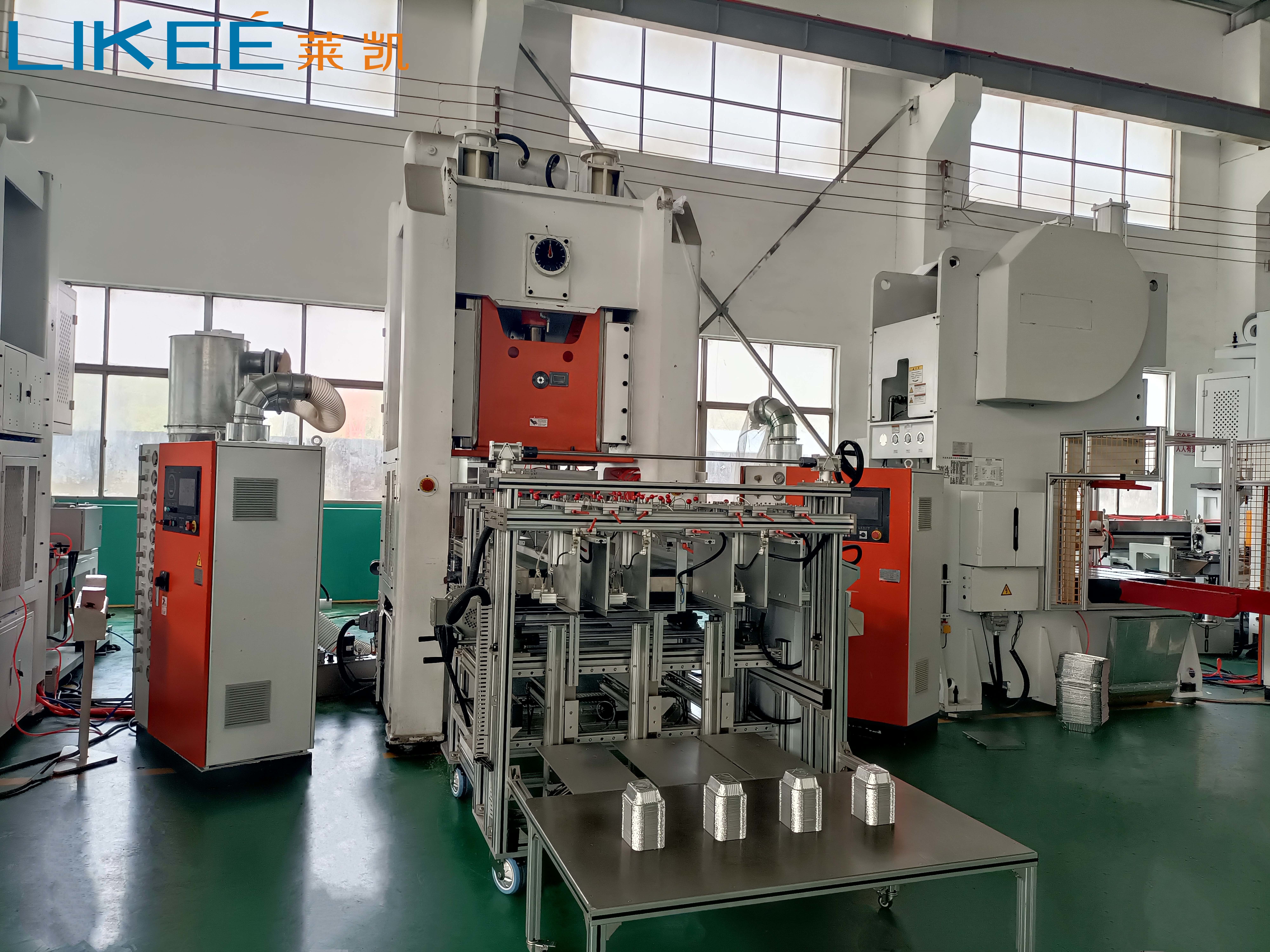 12000Pcs/h Capacity Aluminium Foil Container Production Line with 0.8MPa Air Pressure Requirement