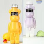 Food Grade 500ml Plastic Beverage Jar Bear Shape For Juice Milk