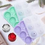 Silicone Rose Ice Cube Molds For Cocktails Whiskey XL Rose Flower Ice Cube