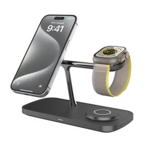 Wholesale QI2 All In 1 5 In 1 Magnetic 15W Fast Wireless Charger For IPhone 16 15 14 Smart Watches Earphone from china suppliers