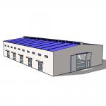 Wind Resistant Prefab Steel Structure , Prefabricated Industrial Shed Warehouse