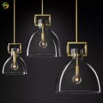 Customize Nordic Post Modern Light Luxury All Copper Glass Bedroom Pendant Light