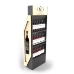 Customized Pretty Design Plywood Display Rack for Store Wooden Wine Display