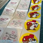 Circle/Square BOPP Roll Labels- Personalized Stickers For Business Logo, Party,