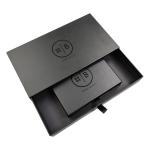 Logo Silver Foil/UV Finish Drawer Box Jewelry Paper Box for Custom Black end