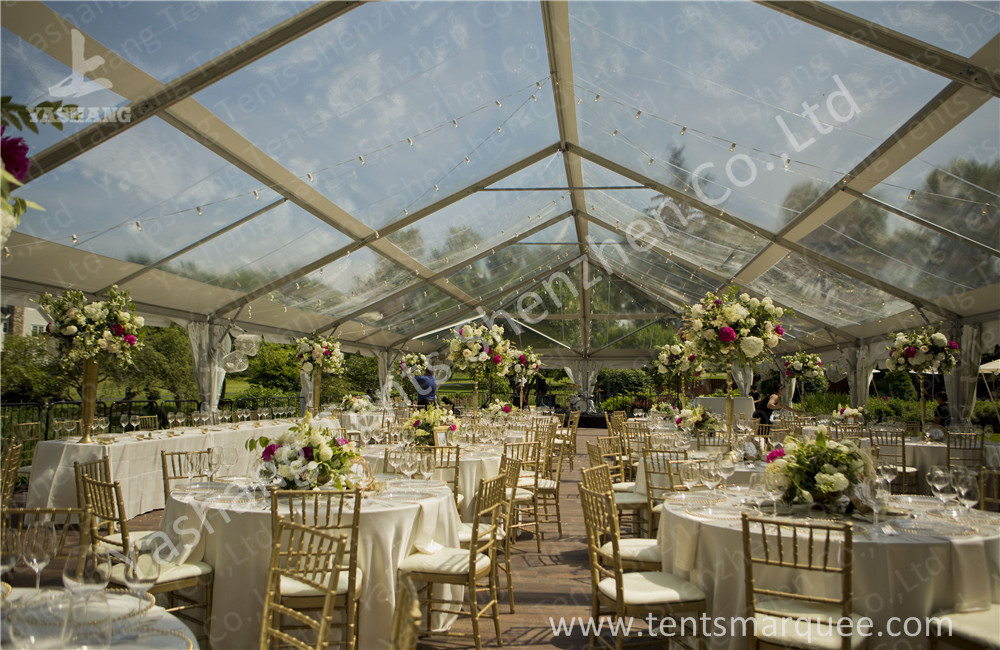 Transparent Roof PVC Fabric clear canopy tent for Luxury Wedding Party