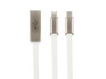 Metal Head Micro Flat USB Cable 3D Zinc Alloy For Samsung With Length 100cm