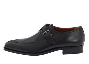 Wholesale Black Genuine Leather Handmade Monk Strap Shoes , Mens Monk Strap Brogue Dress Shoes from china suppliers