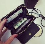 2016 new Ms. wallet female short paragraph motorcycle purse Korean cute student