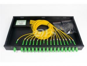 Wholesale SC/APC 1*16 PLC Optical Fiber Splitter Rack Mount Box Low Excess Loss from china suppliers