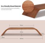 High Quality Portable Bent Wood Laptop Holder Computer Desk Wooden Monitor Stand