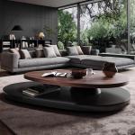 Oak Dark Wood Oval Coffee Table Oval Wood Coffee Table With Storage