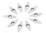 5Pcs Wood Turning Carbide Cutter Inserts Including Round / Square / Diamond