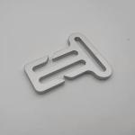 Silver Plastic Tri Glide Buckle Triangle Backpack Metal Buckle