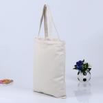 Top grade full color pattern plain white cotton shopping tote bag