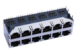 Wholesale 2007023-1 Stacked 2x6 Port Magjack 8P8C Rj45 Shielded LPJE309-5CNL from china suppliers