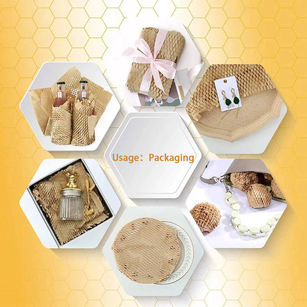 Thickness 0.14mm Honeycomb Kraft Wrapping Paper Small Footprint