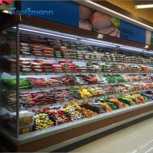 Wholesale Vertical Open Display Chiller LED Multideck Air Curtain Cabinet Fridge 2067mm Height from china suppliers