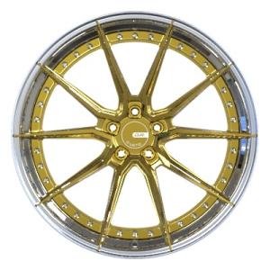 Wholesale Gold Disk Sport Rim 3 Piece 5x120 Wheels 21x9.5J PCD 5x114.3 from china suppliers