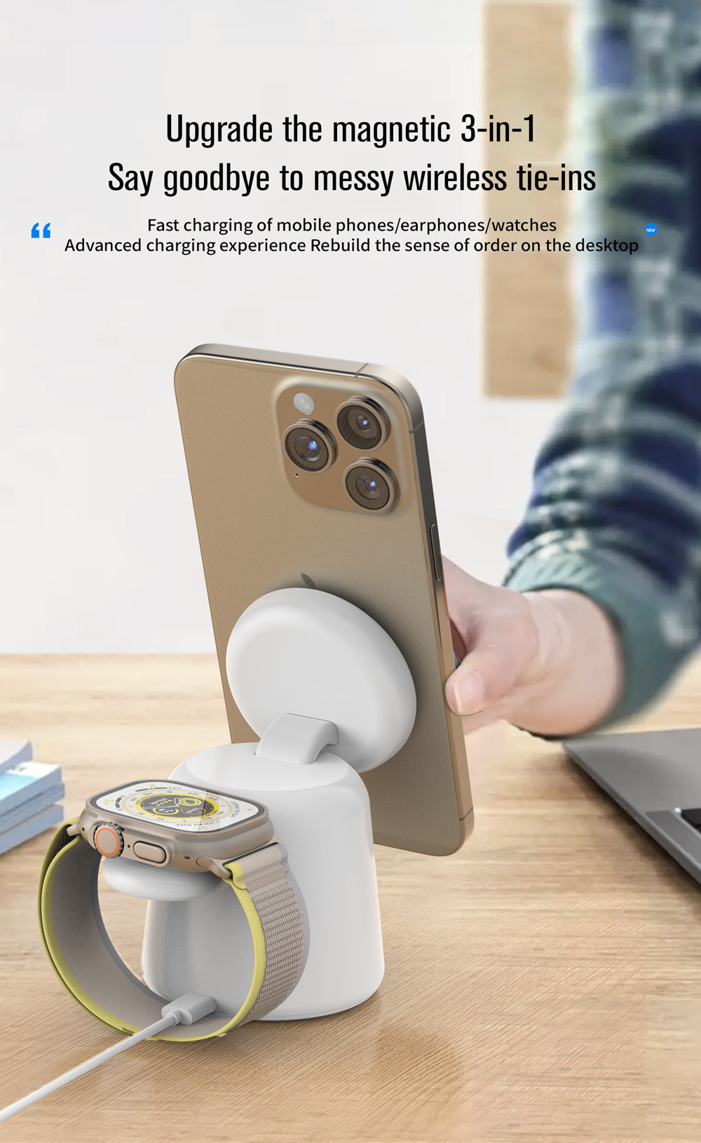 3 In 1 QI Wireless Charger The Ultimate Charging Solution for Your Qi-enabled Devices