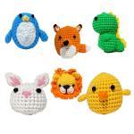 Hand Knitting Fun Cute Dinosaur Milk Cotton Crochet Kit For Beginners