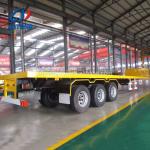 Steel 40ft 3axle Flatbed/Skeletal Container Trailer Made in Electric Brake