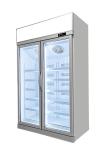 Glass Door multifunctional Commercial Upright Freezer Display For Beverage And